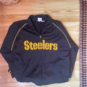 Pittsburgh Steelers Majestic Black and Yellow zip up Jacket/windbreaker
